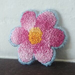 New never worn hair clip accessory 100% handmade by me pink flower